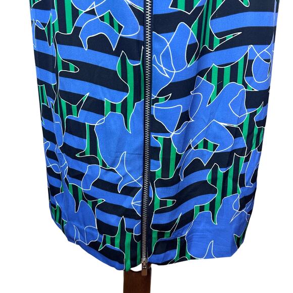 Diane Von Furstenberg Dress Size 12 sheath stripe colorful summer professional - Picture 10 of 14
